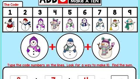 Boom Cards Winter Adding 3 Numbers