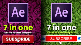 Download YouTube Subscribe Buttons Adobe After Effects Templates