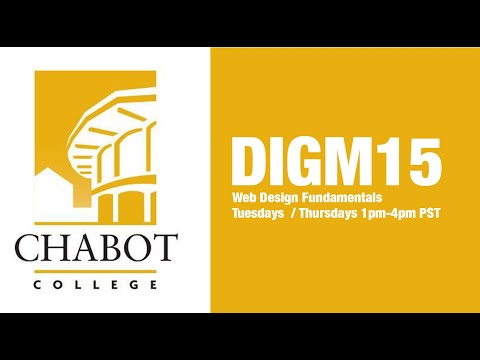 DIGM15 Chabot College Fall 2021