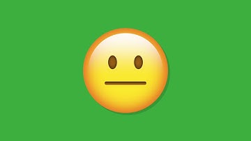 Green Screen Animated Neutral Face imoji icon   Free Chroma key Effects