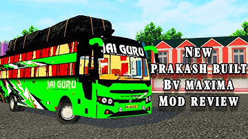 New prakash built Bv maxima bus mod review /bussid  @LynxModding
