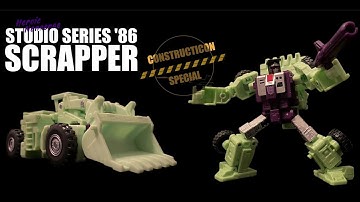 TRANSFORMERS Studio Series 86 SCRAPPER Review! First Constructicon for DEVASTATOR Arrives!