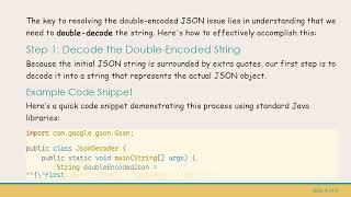 Converting Double-Encoded JSON Strings to Objects in Java