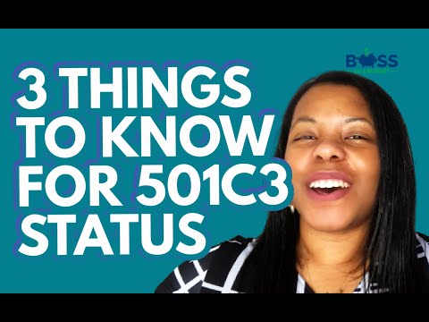 Video: Jak se kvalifikujete pro status 501c3?