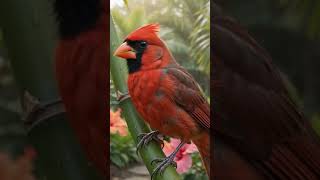 These Crimson Birds Will Mesmerize You! #asmr #wildlife #calming