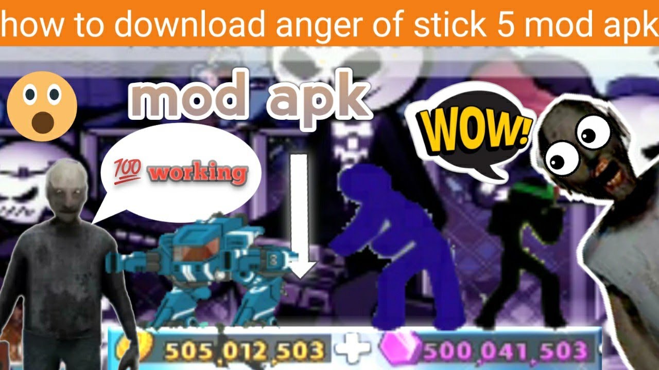 how to download anger of stick 5 mod apk YouTube