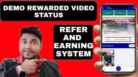 Rewarded Video Status Android App | Task Earning Android App |Refer Earn System Android App
