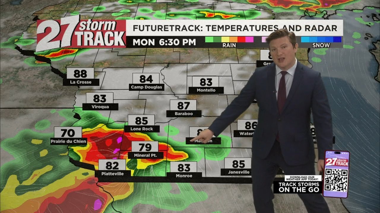Strong to severe storms likely Monday evening - YouTube