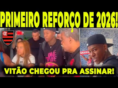 AO VIVO: CHEGADA DO ZAGUEIRO VITÃO, PRIMEIRO REFORÇO DO FLAMENGO PARA 2026 🔴⚫️