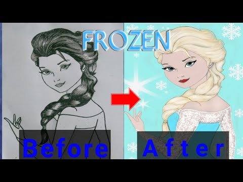 Elsa colouring from Frozen - YouTube