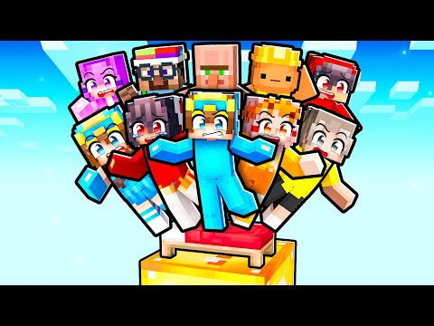 10 FRIENDS On ONE BEDWARS LUCKY BLOCK!