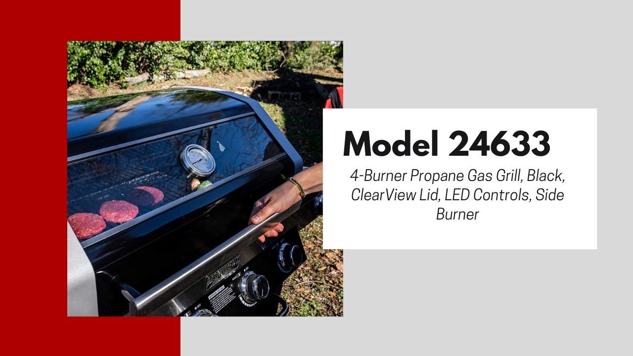 24633 | 4-Burner Black Propane Grill – Monument Grills