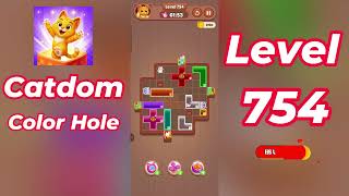 Catdom Color Hole Level 754 Walkthrough [NEW UPDATE] 🐱🟣 | Relaxing Color Puzzle Game | Go Answer