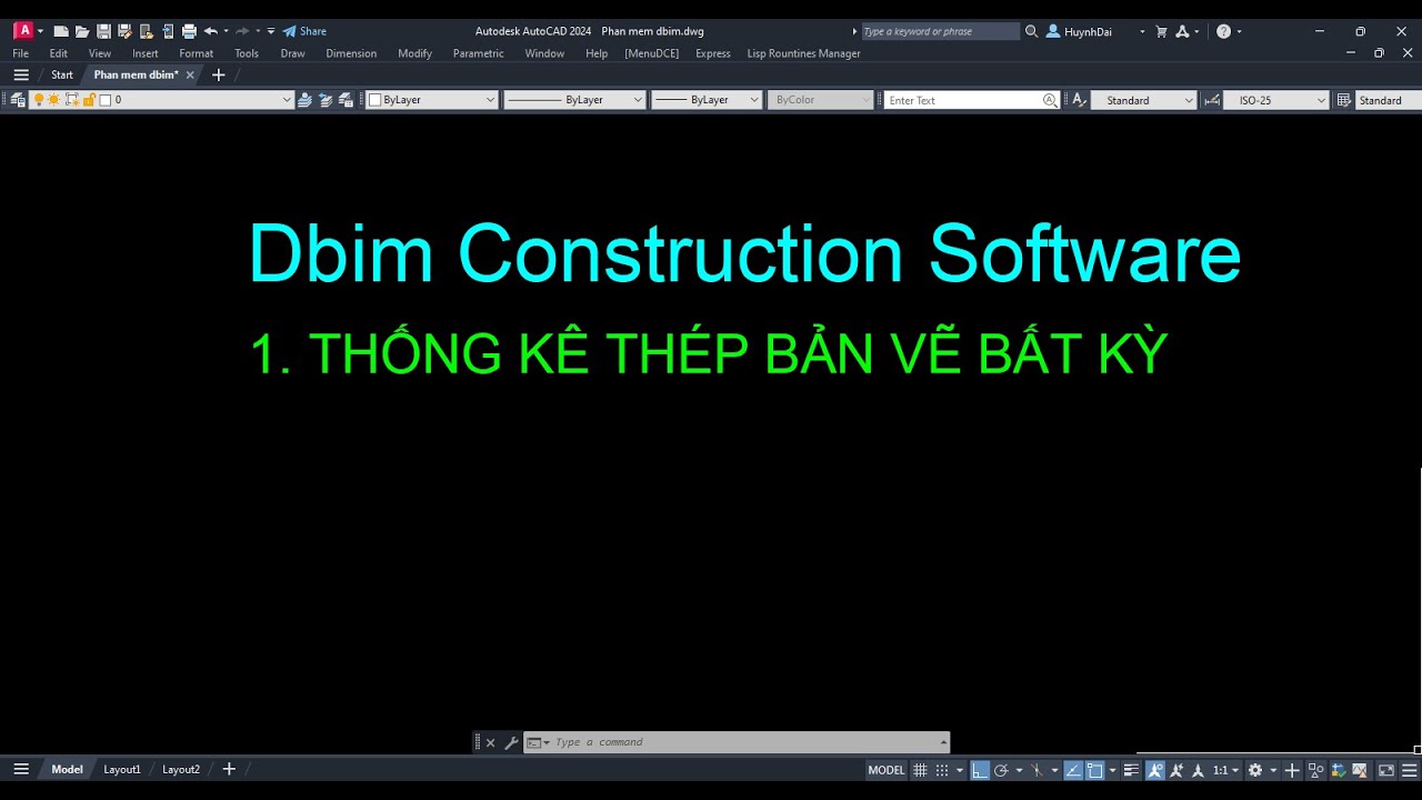 Dbim Dbim Construction Software - 01 - Thống kê thép bản vẽ bất kỳ - YouTube