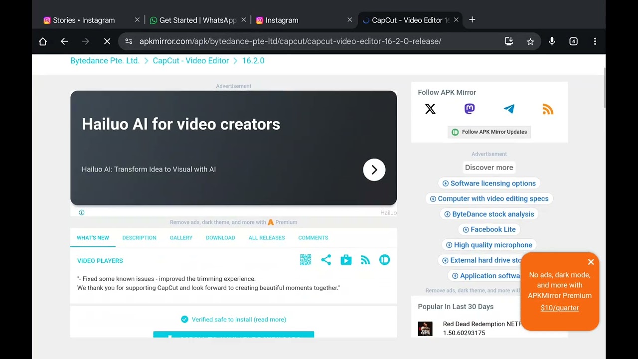 How to download cap cut new version 