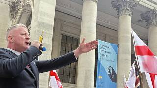 Britain First Leader Paul Golding gives a stirring speech at Manchester rally!