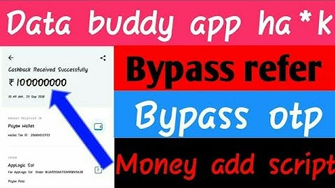 Databuddy app H*ck||Databuddy app online reffer script ||Unlimited reffer script||By paytm king