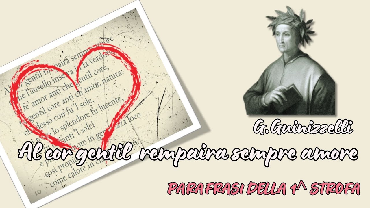 G. Guinizzelli, Al cor gentil rempaira sempre amore (parafrasi della