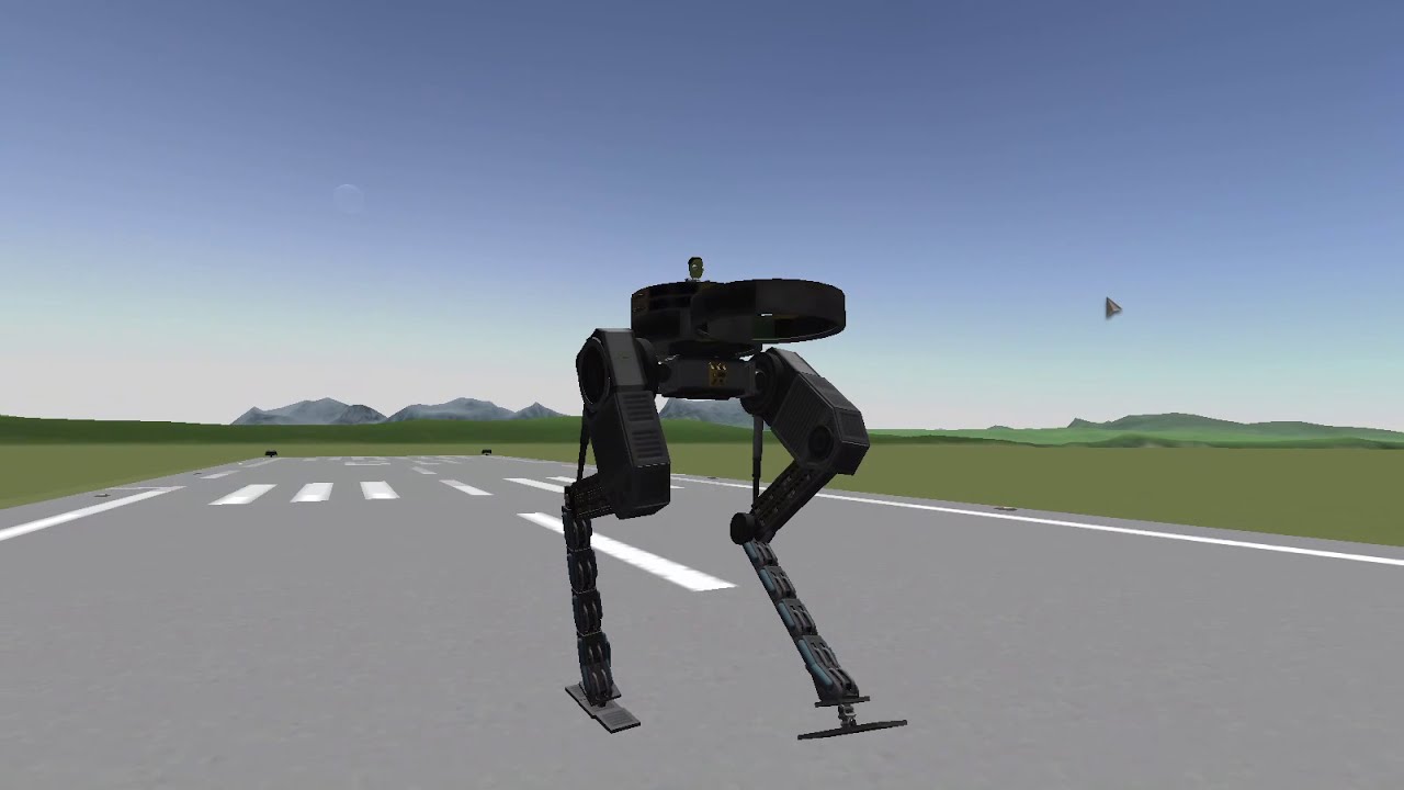 Kerbal Space Program Bipedal Mech Sprinter - YouTube