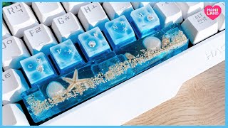 (ENG SUB) Ocean Resin Custom KeyCaps Tutorial🐬- Mani Land