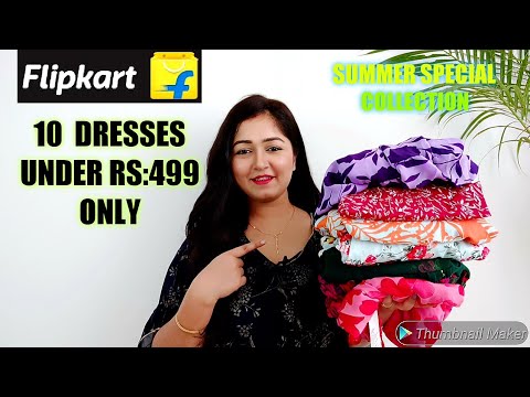 Under Rs:499 Flipkart 10 Maxi Dress, Kurti Dress & Short Dresses Haul #flipkart