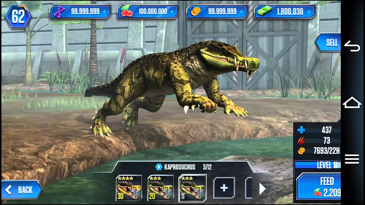 Jurassic World The Game Kaprosuchus Level 40 Doovi
