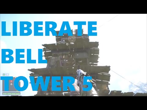 How to Liberate the Bell Tower Far Cry 4 (Northern Part check Map on video)