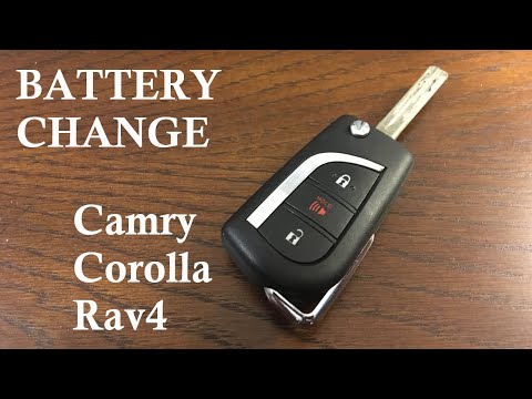 Replace battery Toyota Key fob 2019 rav4 - YouTube