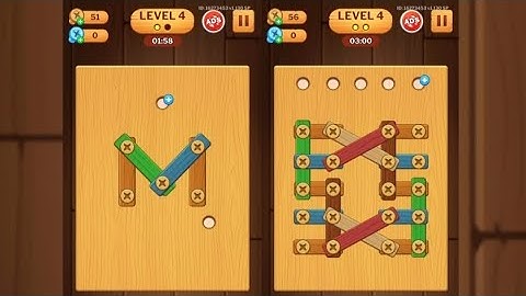 Screw Puzzle: Wood Nut & Bolt - Level 4