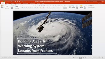 How To Build An Early Warning System