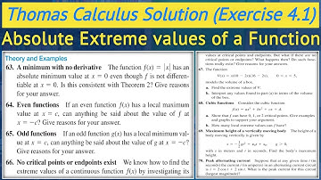 Local extrema critical points urdu hindi | Thomas calculus exercise 4.1 Q63 to Q70 || Lec 12