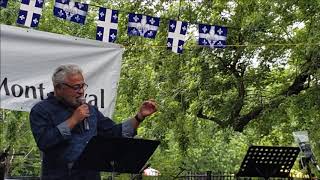 Discours patriotique Fête nationale du Québec 2018 par Manuel Tadros - Parc Laurier