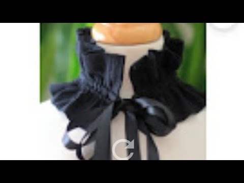 high collar black dress
