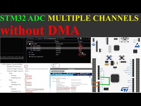 STM32 ADC MULTI CHANNEL without DMA || HAL || Poll
