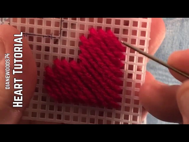 🟩 HEART 🖤 | Tutorial | Plastic Canvas - YouTube heart-tutorial-plastic-canvas-youtube