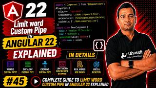 Limit word Custom Pipes in Angular 22 Explained in Details  | Angular 22 complete course