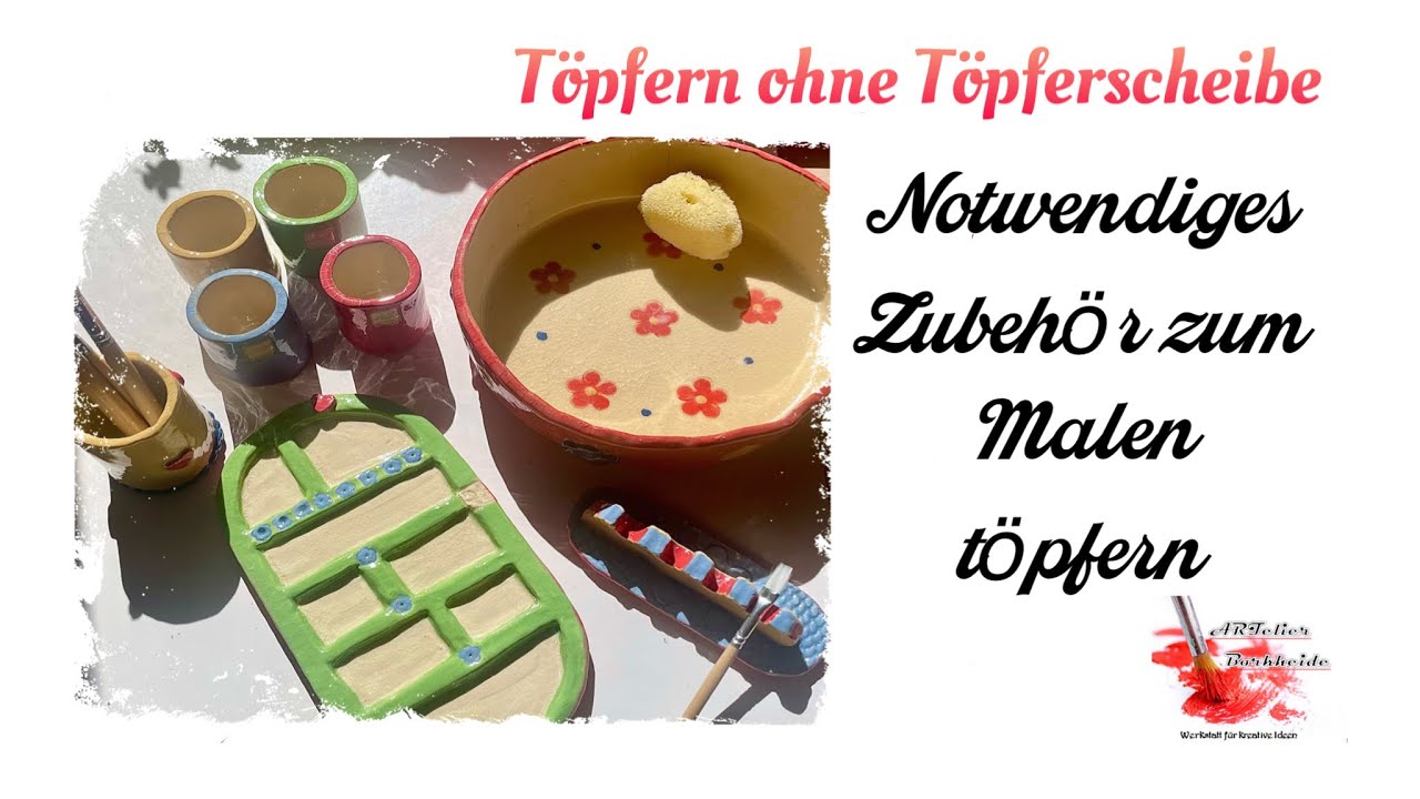 Zubehör & Equipment zum Töpfern und zum Malen herstellen #töpfern #ceramic #diy #ohnetöpferscheibe