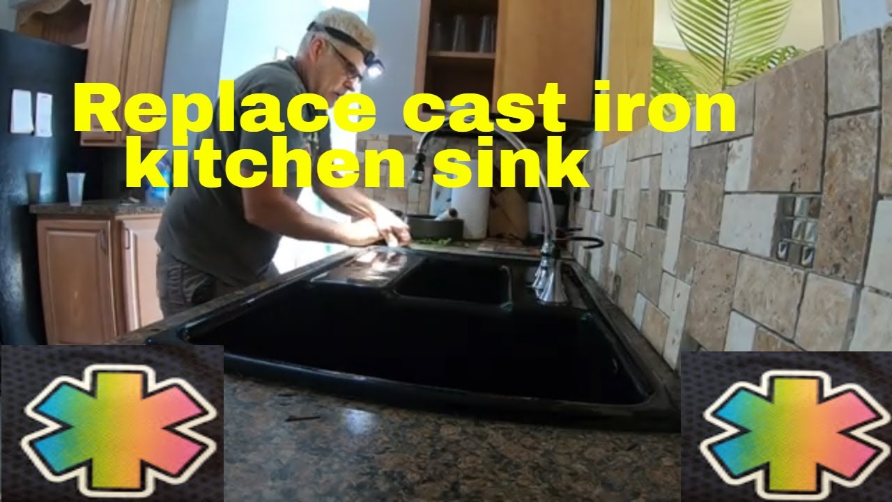 replacing cast iron kitchen sink with stainless steel