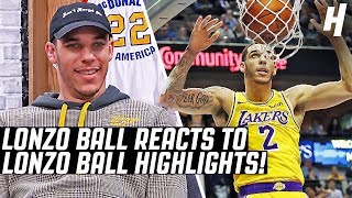 Lonzo Ball Reacts To Lonzo Ball Highlights | The Reel