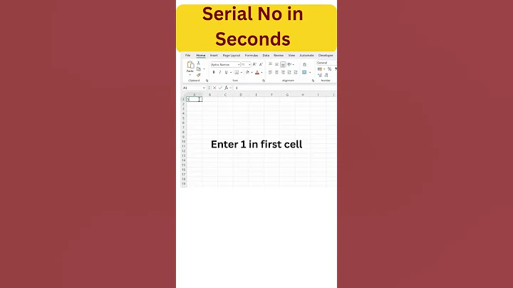 This Excel Trick Will Blow Your Mind! Instantly Add Serial Numbers with One Shortcut
