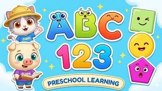 Preschool Learning activities for 3 year olds at home | Learn ABC Phonics Shapes Numbers Colors 🌈