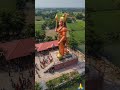 Epic Hanuman Statue Drone View 🚩 | Divine Village Scene #Shorts #Hanuman