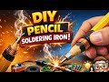 How to make a mini pencil soldring iron at home !