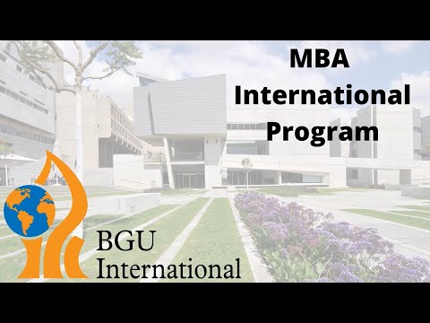 BGU International info session – MBA International Program