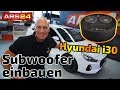 Hyundai i30 Aktiv-Subwoofer nachrüsten I Gladen RS 08 RB Dual Aktiv