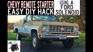 Chevy Remote Starter Hack Using A Ford Solenoid