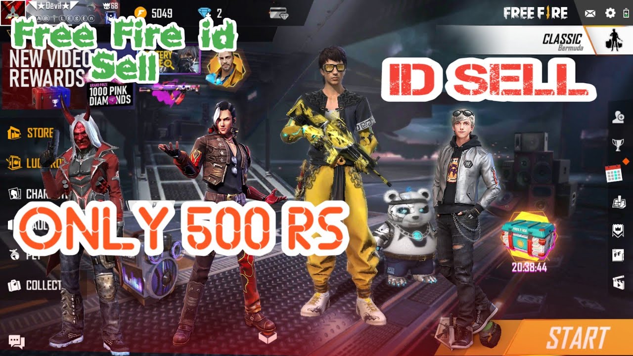 FREE FIRE LESS ID SELL - YouTube