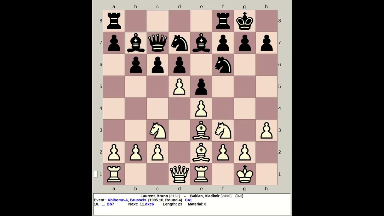 Laurent, Bruno vs Baklan, Vladimir | Abihome A Chess 1995, Brussels
