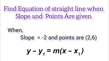 Equation of straight line when slop and point are given in urdu and hindi