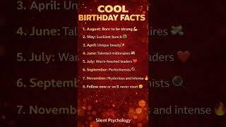 Your Birth Month Reveals Your Personality🔥||Birthday Facts🥳||